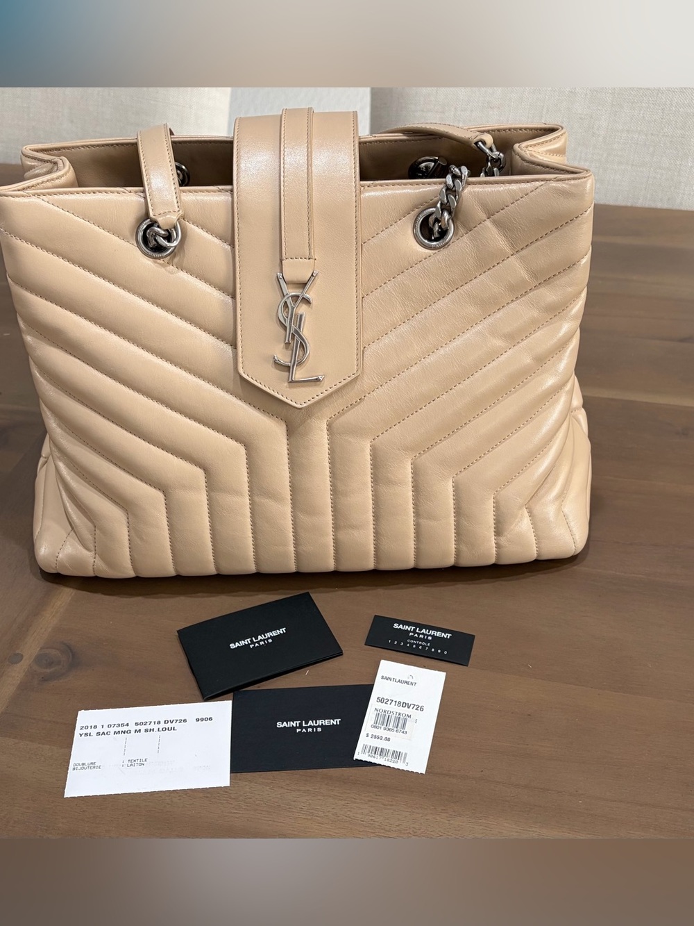 Saint Laurent AUTHENTIC Loulou Shopping Tote. EUC